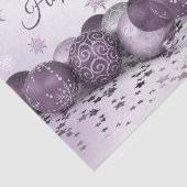 kerstfeestroze Paarse sierschilfers Tissuepapier (Detail)