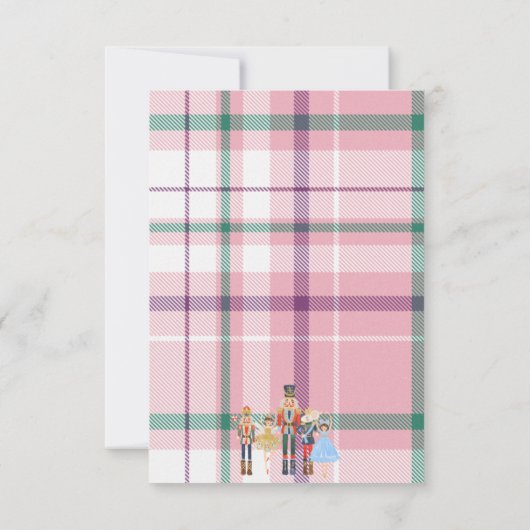 kerstfeestroze voedingskraker ballet kaart (Achterkant)