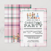 kerstfeestroze voedingskraker ballet kaart (Voorkant / Achterkant)