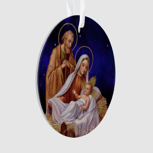 kerstfeestscène Acrylversiering Ornament (voorkant)