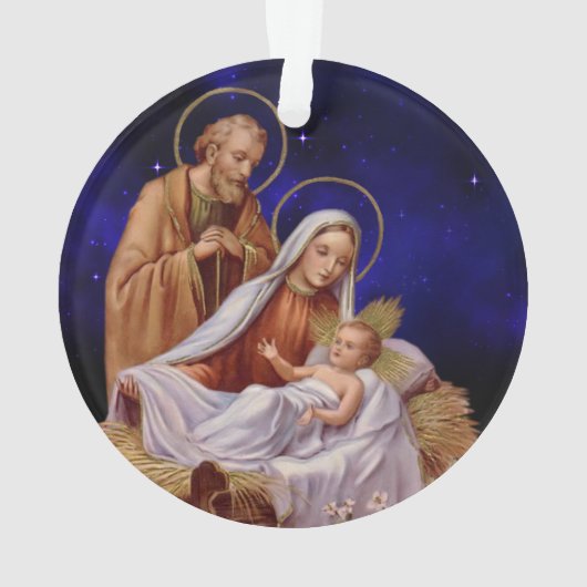 kerstfeestscène Acrylversiering Ornament (achterkant)