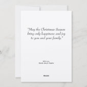 kerstfeestscène, Heilige Kerstmis Feestdagenkaart (Achterkant)