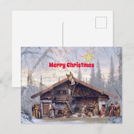 Kerstfeestscènes Briefkaart (Voorkant / Achterkant)