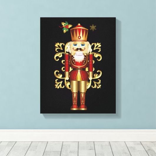 kerstfeestschilderij Canvas Art-Nutcracker (Insitu (Houten vloer))