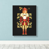 kerstfeestschilderij Canvas Art-Nutcracker Afdruk (Insitu (Houten vloer))