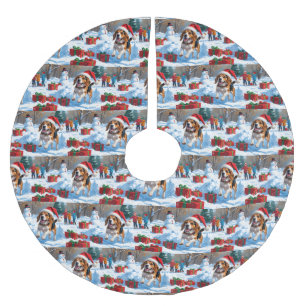 Kerstfeestsneeuwsfeer met Beagle Kerstboom Rok