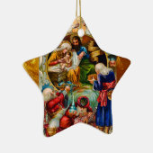 kerstfeestster keramisch ornament (Rechts)