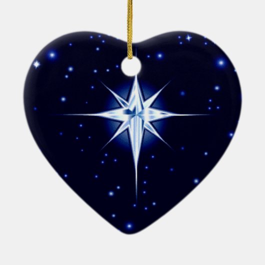 kerstfeestster keramisch ornament (Achterkant)