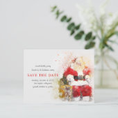 kerstfeestster | Vakantiepartij Opslaan datum Uitnodiging Briefkaart (Staand voorkant)