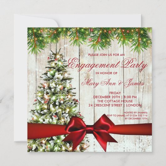 kerstfeeststructuur, verlichting en lint kaart (Voorkant)