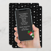 Kerstfeesttekst op telefoon kaart (Voorkant / Achterkant)