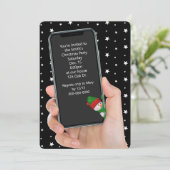 Kerstfeesttekst op telefoon kaart (Staand voorkant)