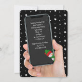 Kerstfeesttekst op telefoon kaart (Voorkant)