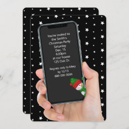 Kerstfeesttekst op telefoon kaart