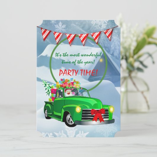 Kerstfeesttijd Kaart (Staand voorkant)