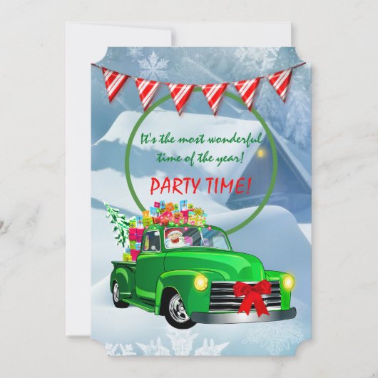 Kerstfeesttijd Kaart (Voorkant)