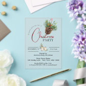 KERSTFEESTUITNODIGING, DENNENBOON & SNOEPRIET ACRYL UITNODIGINGEN (Insitu (Huwelijk))