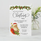 kerstfeestuitnodiging kaart (Staand voorkant)