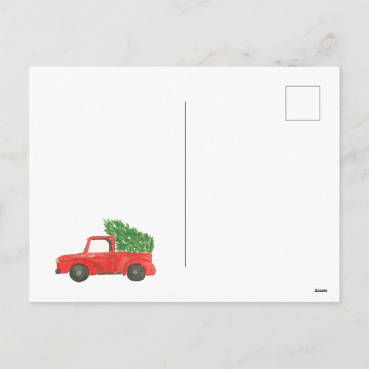 Kerstfeestuitnodiging, Xmas nodigen Briefkaart uit (Achterkant)
