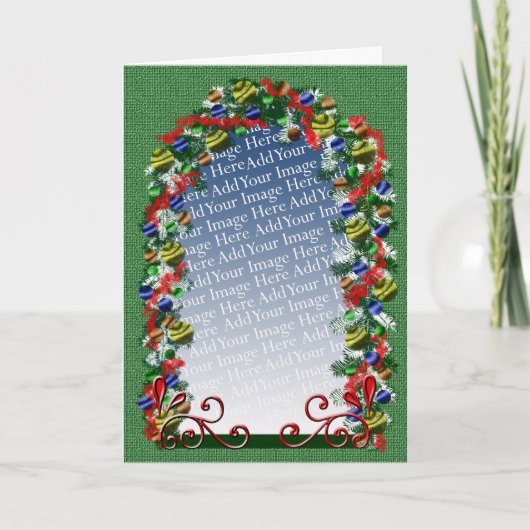 Kerstfeestvenster Aangepast fotosjabloon Feestdagen Kaart (Voorkant)