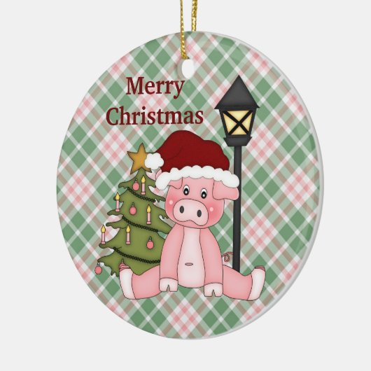 kerstfeestversiering keramisch ornament (Links)