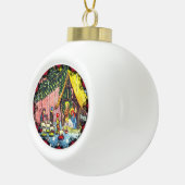 kerstfeestversiering keramische bal ornament (Rechts)