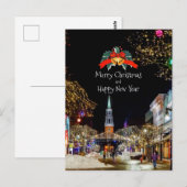 Kerstfeestvieren, felle lichten en blaasjes briefkaart (Voorkant / Achterkant)