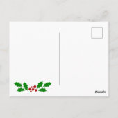 Kerstfeestvieren, felle lichten en blaasjes briefkaart (Achterkant)