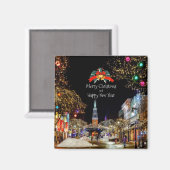 Kerstfeestvieren, felle lichten en blaasjes magneet (Voorkant / Achterkant)