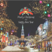 Kerstfeestvieren, felle lichten en blaasjes sticker (Voorkant)