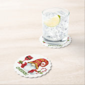 kerstfeestvieren met een hoge prijs kartonnen onderzetters (Insitu)