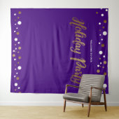 Kerstfeestviering Bedrijfs Goud achtergrond Wandkleed (In Situ (horizontaal))