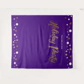Kerstfeestviering Bedrijfs Goud achtergrond Wandkleed (Voorkant (horizontaal))