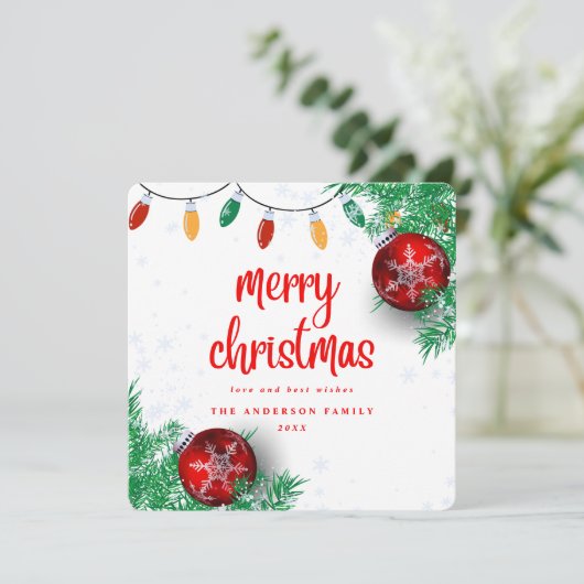 Kerstfeestviering Feestdagenkaart (Staand voorkant)