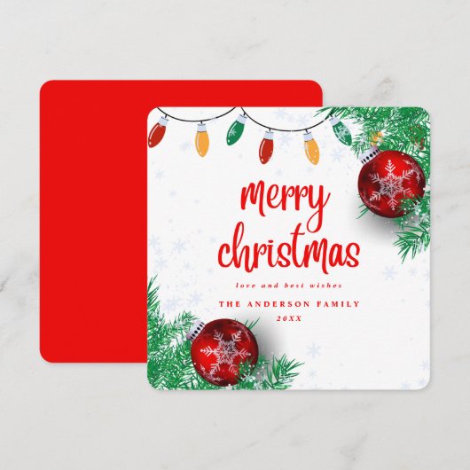 Kerstfeestviering Feestdagenkaart (Voorkant / Achterkant)