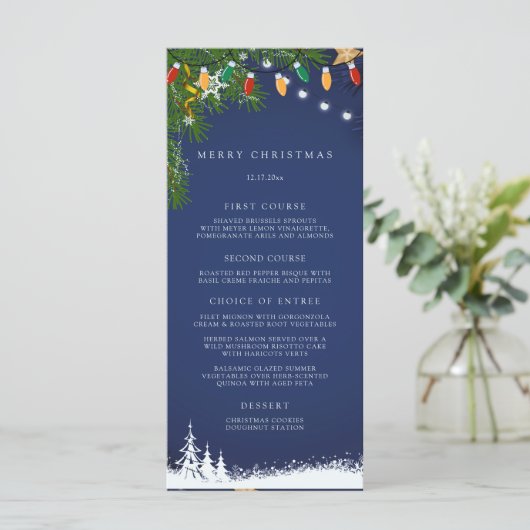 Kerstfeestviering Menu (Staand voorkant)