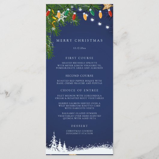 Kerstfeestviering Menu (Voorkant)