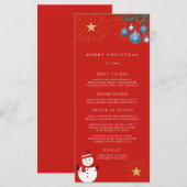 Kerstfeestviering Menu (Voorkant / Achterkant)