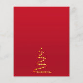 Kerstfeestviering uitnodiging in rood goud modern  (Achterkant)