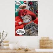 KERSTFEESTVIERINGEN VAN PRINSES TATUS KAT POSTER (Keuken)