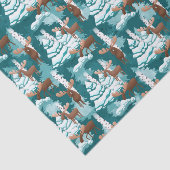 kerstfeestvloed tissuepapier (Detail)