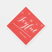 Kerstfeestvreugde, aangepaste naam Cute Red Servet (Hoek)