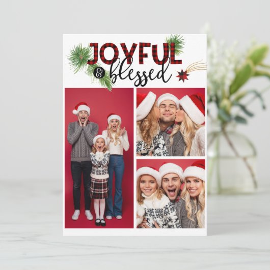 Kerstfeestvreugde en rode stip 3 Foto (Staand voorkant)