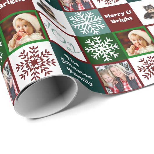 Kerstfeestvreugde Foto's Winter Elegance Cadeaupapier (Rol Hoek)