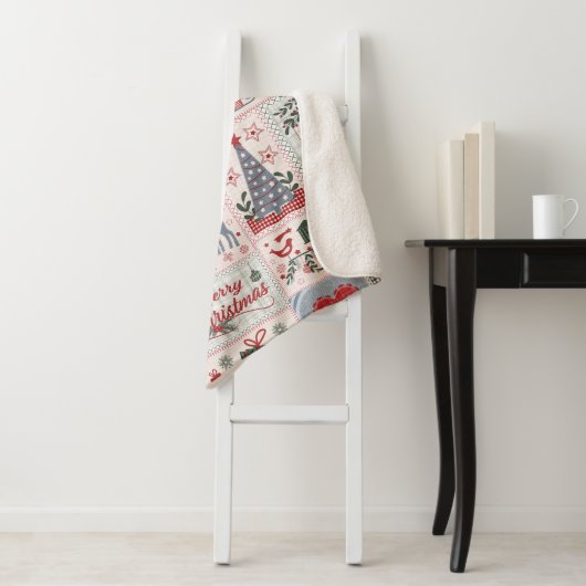 kerstfeestwerk sherpa deken (In situ)