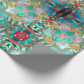 kerstfeestwerkpapier cadeaupapier (Hoek)