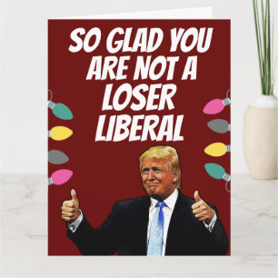 KERSTFELICITATIEKAART VAN DONALD TRUMP MET GRAFISC KAART