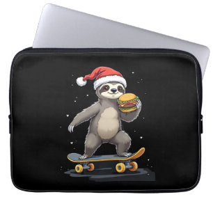 KERSTFENAAR Grappige Kerst Skateboard Fenaartje Laptop Sleeve