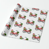 kerstfiets cadeaupapier (Uitgerold)