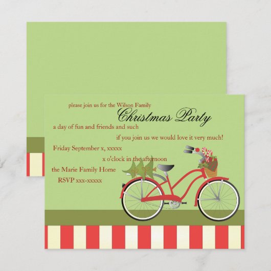 kerstfiets kaart (Voorkant / Achterkant)